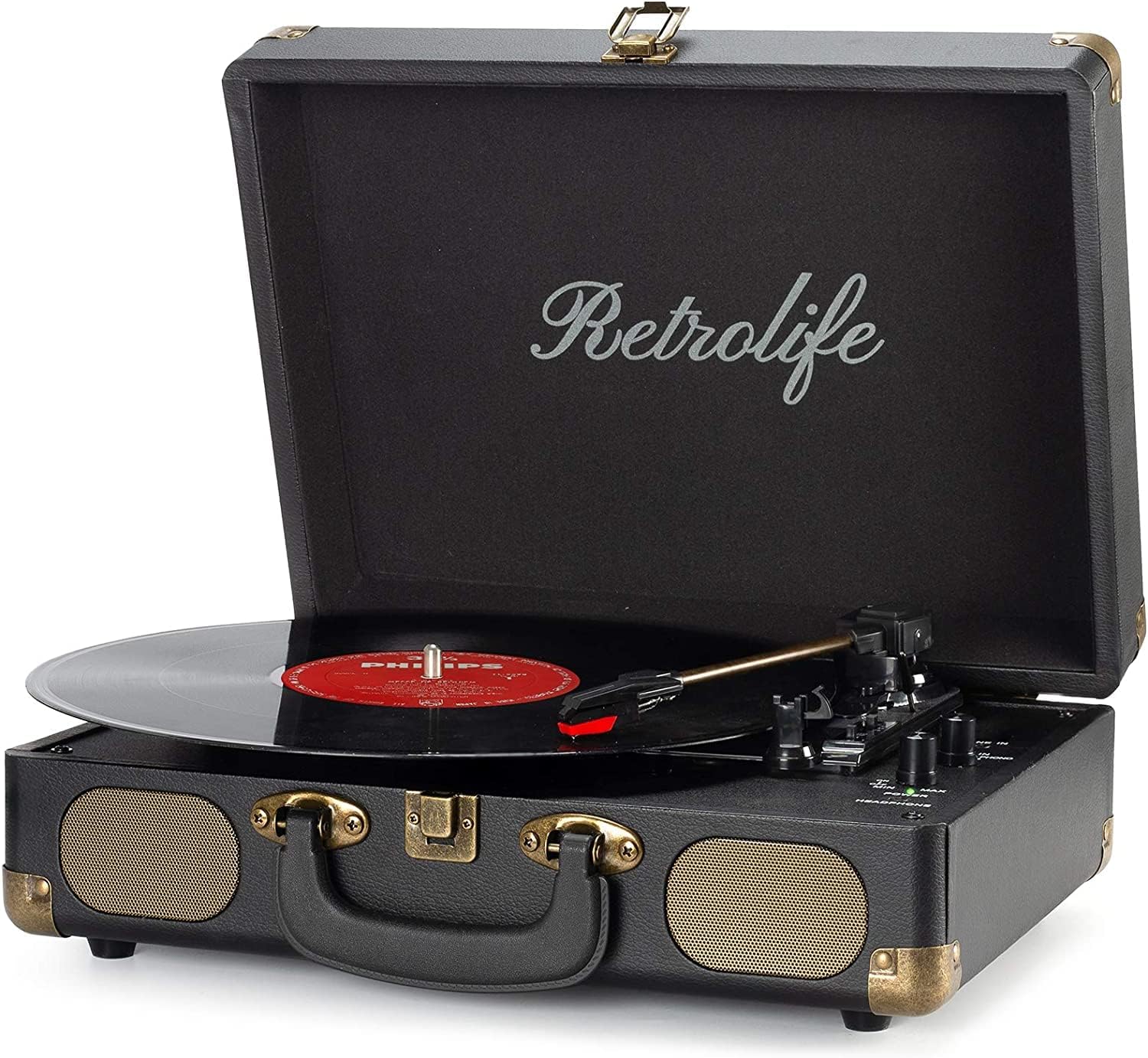 Detalle 2 de Vinyl Record Player 3-Speed Bluetooth Suitcase