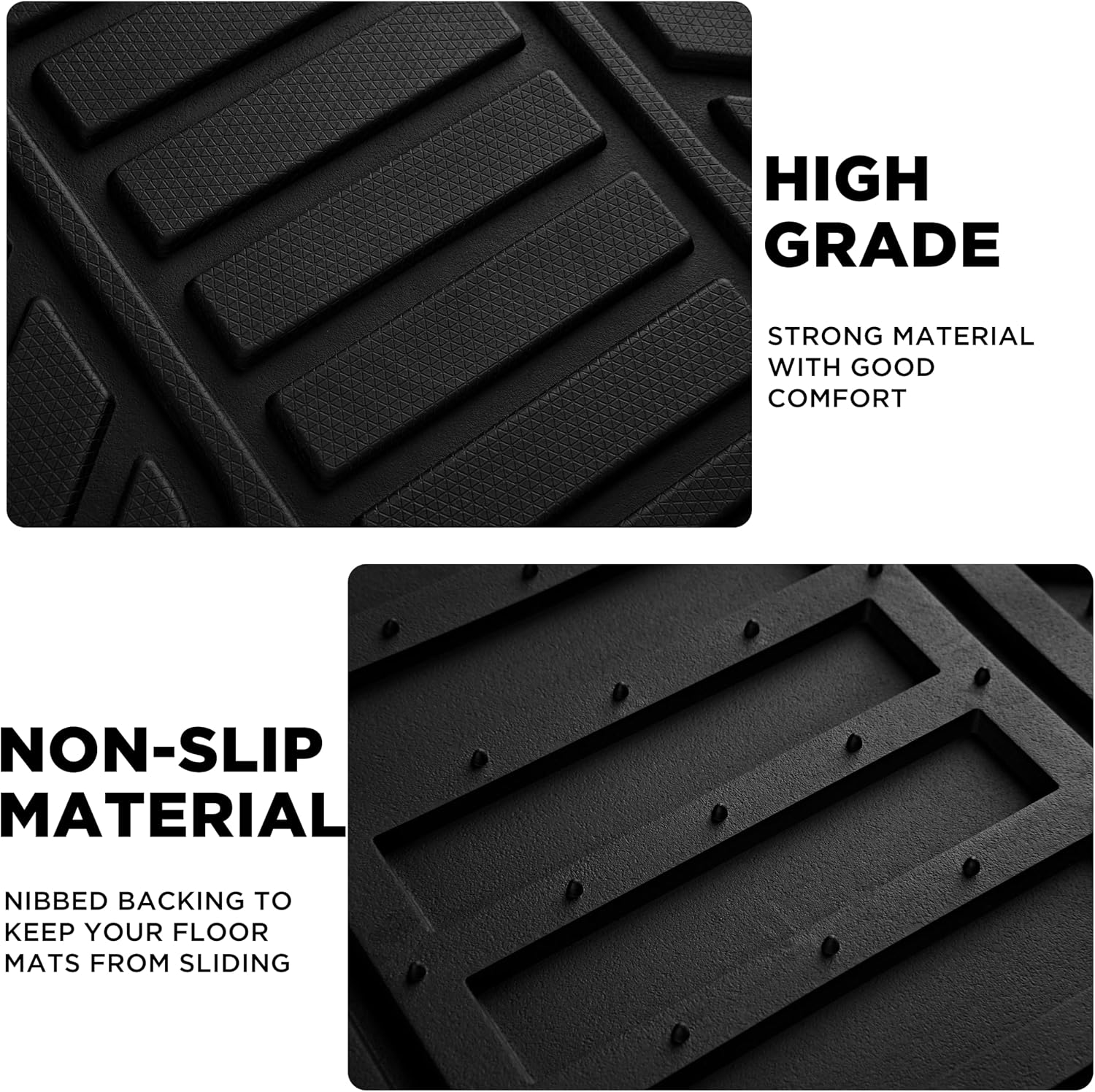 Thumbnail 4 de PIC AUTO Heavy Duty Rubber Floor Mats 6-Piece