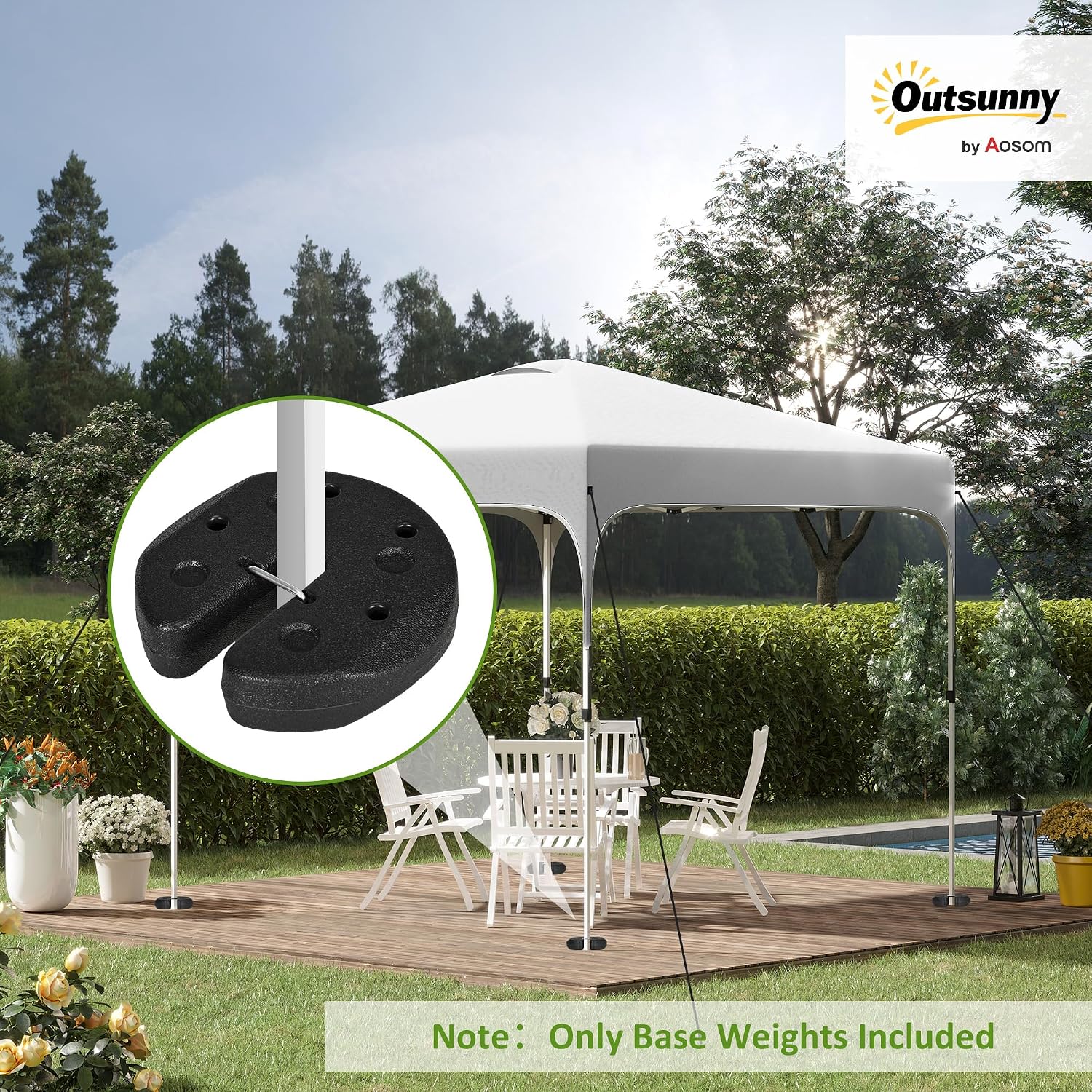 Thumbnail 1 de Outsunny Gazebo Weights Set of 4 (Total 12kg) with Reinforce Pins and Carry Belt