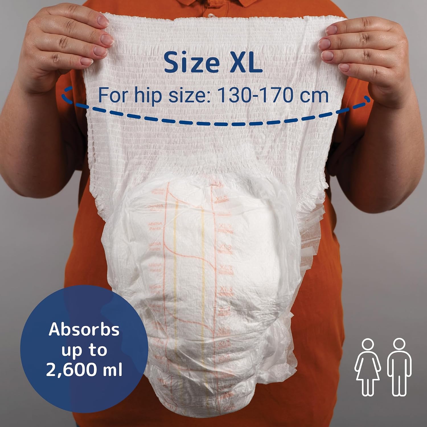 Detalle de Abena Pants Premium Pull-Up Incontinence Pants (XL, 16 pack) – Eco-Labelled, breathable and secure