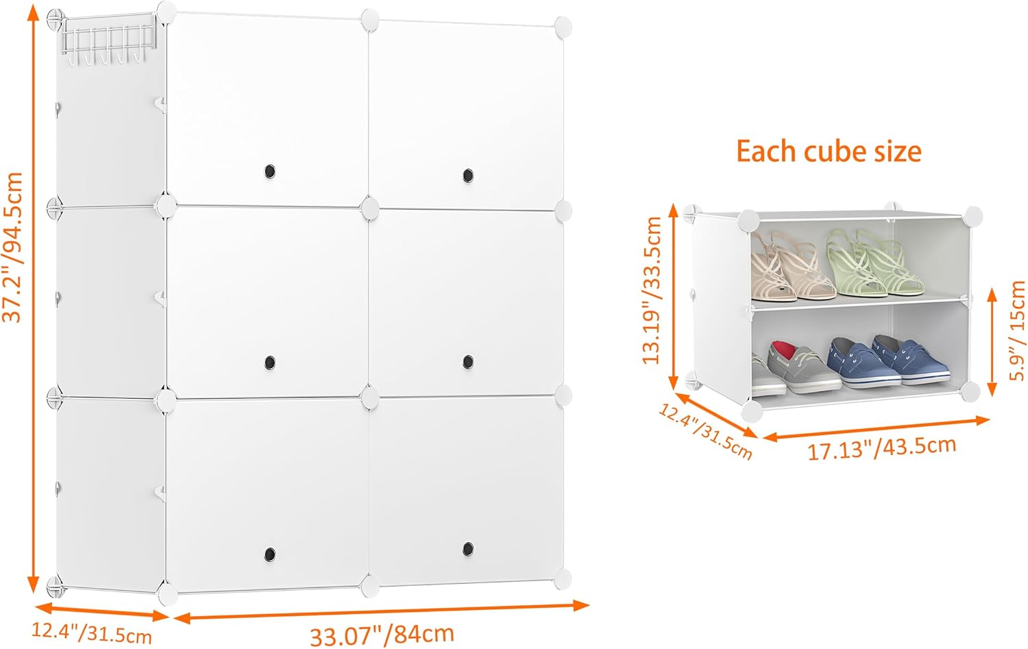 Detalle de HOMIDEC Shoe Rack 6-Tier 24-Pair Shoe Organizer 👞