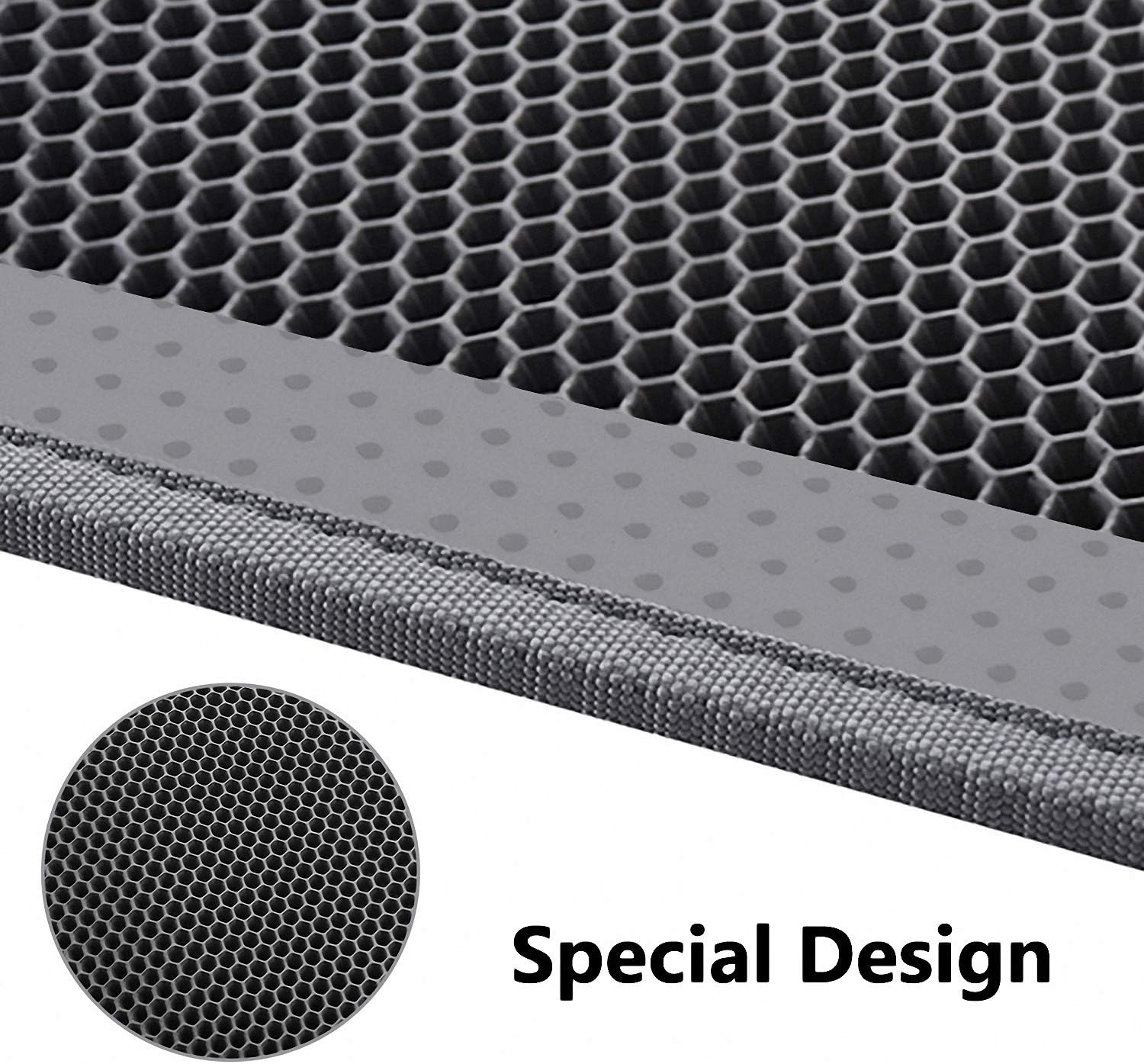 Thumbnail 5 de Pieviev Cat Litter Mat 61x38cm, honeycomb design 🐱