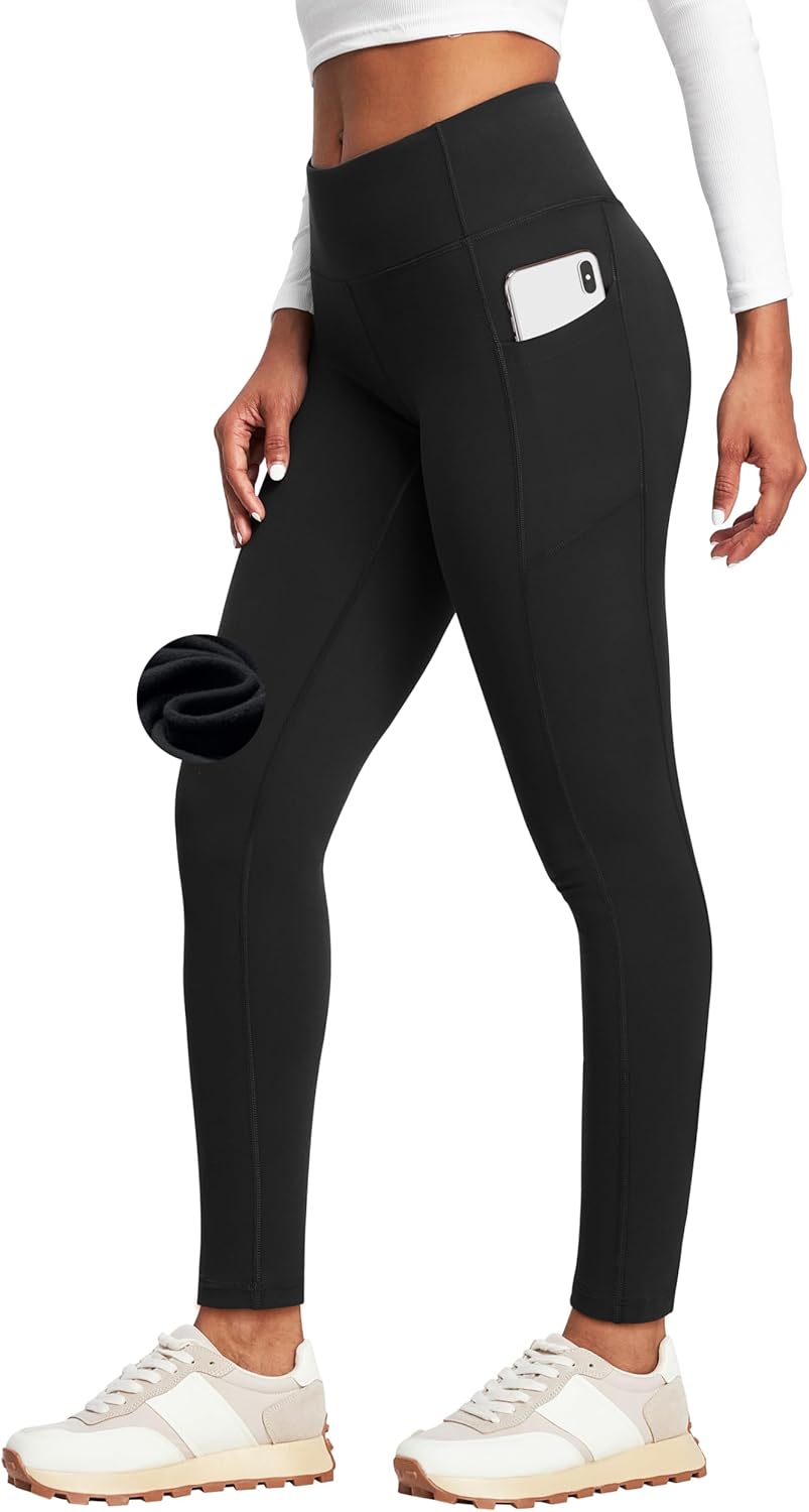 Detalle de Heathyoga Fleece Lined Leggings High-Waisted with Pockets