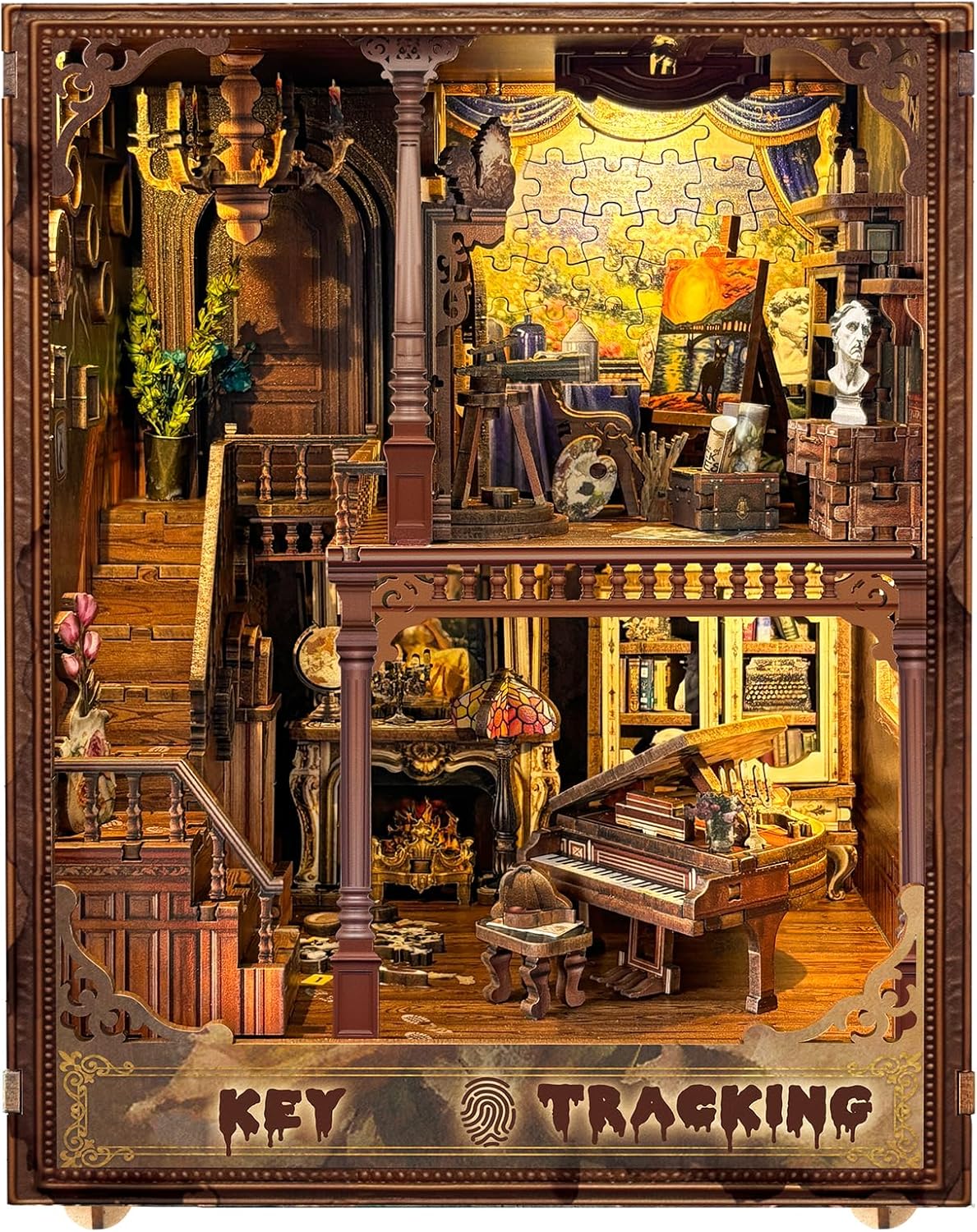 Detalle de RONSTONE Book Nook Casita de Muñecas