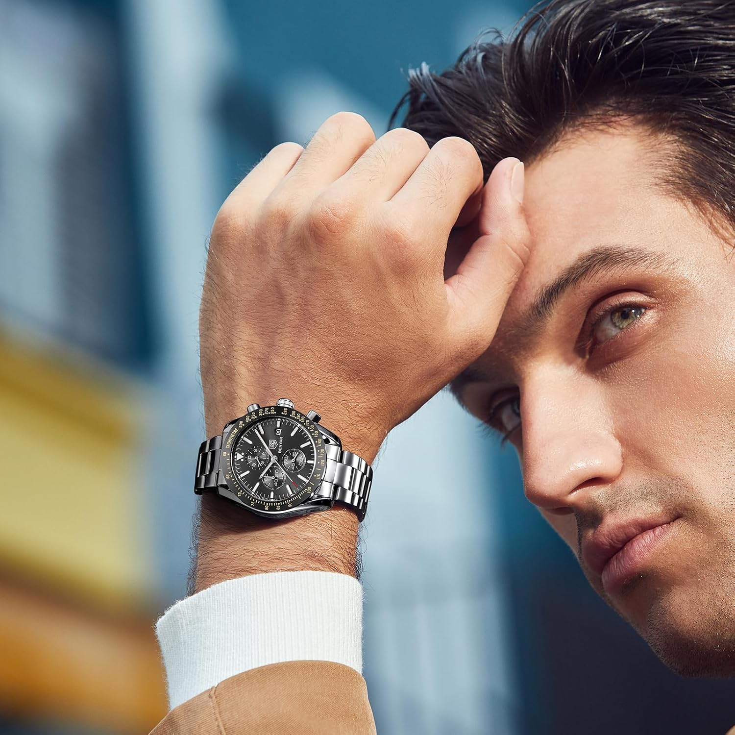Detalle 2 de BENYAR Orologio Uomo Cronografo 30M