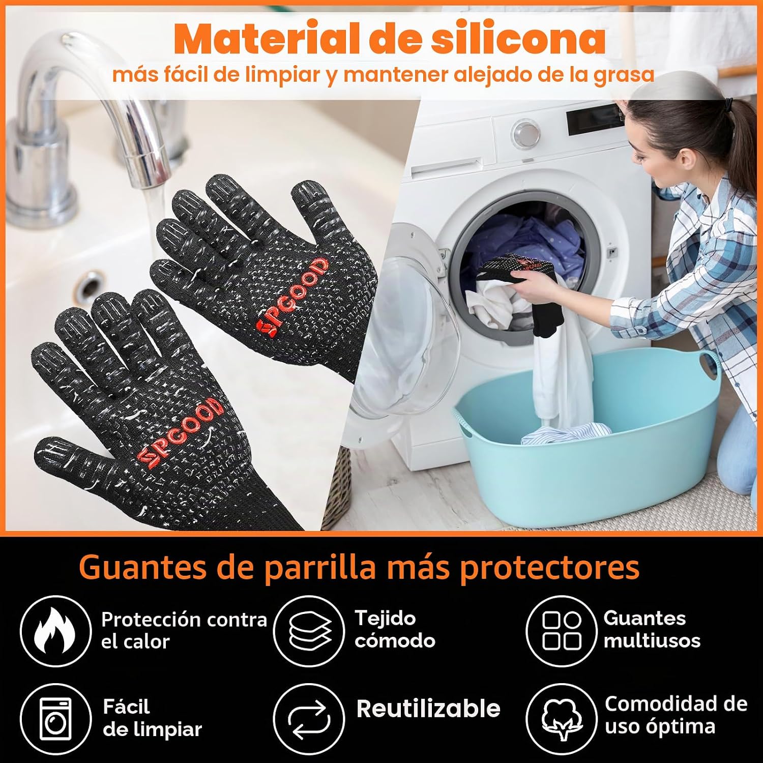 Thumbnail 5 de SPGOOD Guantes BBQ 800 ℃ L/XXL