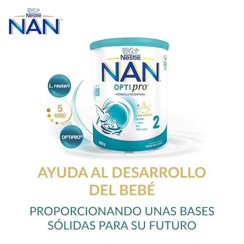 Detalle de NAN OPTIPRO 2 leche de continuación en polvo (3 botes de 800 g) Nestlé