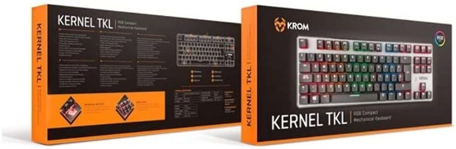 Thumbnail 1 de KROM KERNEL TKL – Clavier mécanique de jeu sans pavé numérique, éclairage LED RGB, layout English