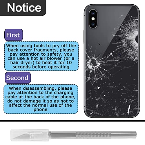 Thumbnail 6 de ZHUROUPU Vidrio de Cubierta Trasera para iPhone XS — Kit de Reparación Profesional con Adhesivo Preinstalado