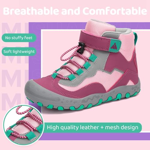 Detalle de Mishansha Mädchen Wanderschuhe rutschfest violett Gr.30