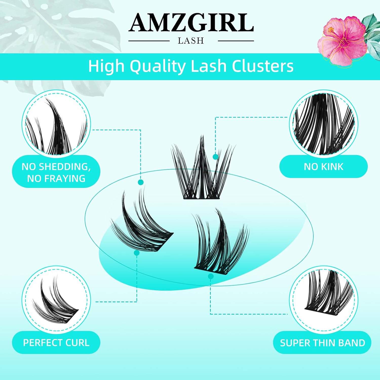 Thumbnail 2 de Lash Clusters Manga 140Pcs: Wet Look Ultra-Thin Band, 10–18mm Mix