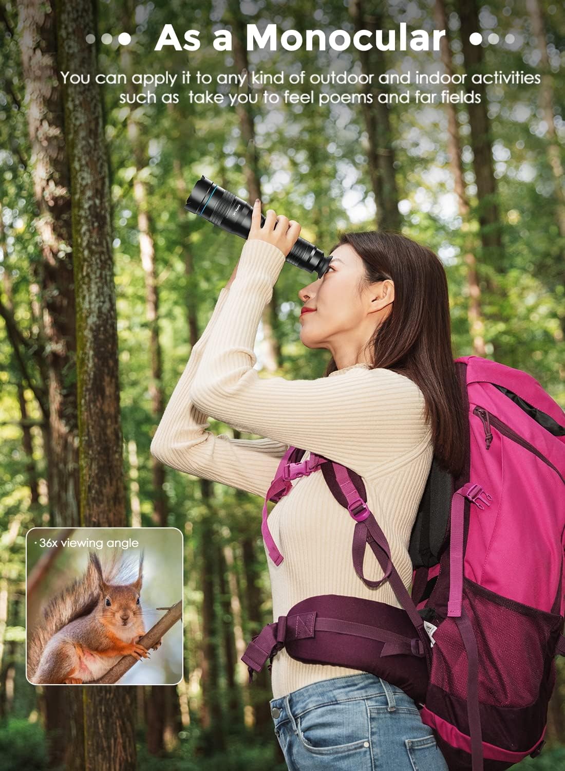 Detalle de Apexel HD 36X Telephoto Lens for Smartphone – 36x Zoom with Tripod