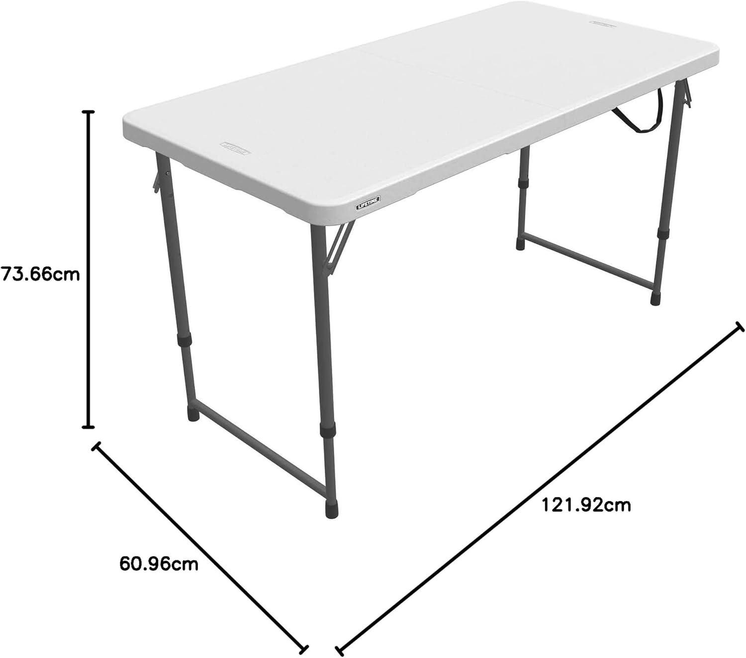 Detalle de Table Pliante Lifetime Blanc Granite 121,9 x 60,9 x 91,4 cm