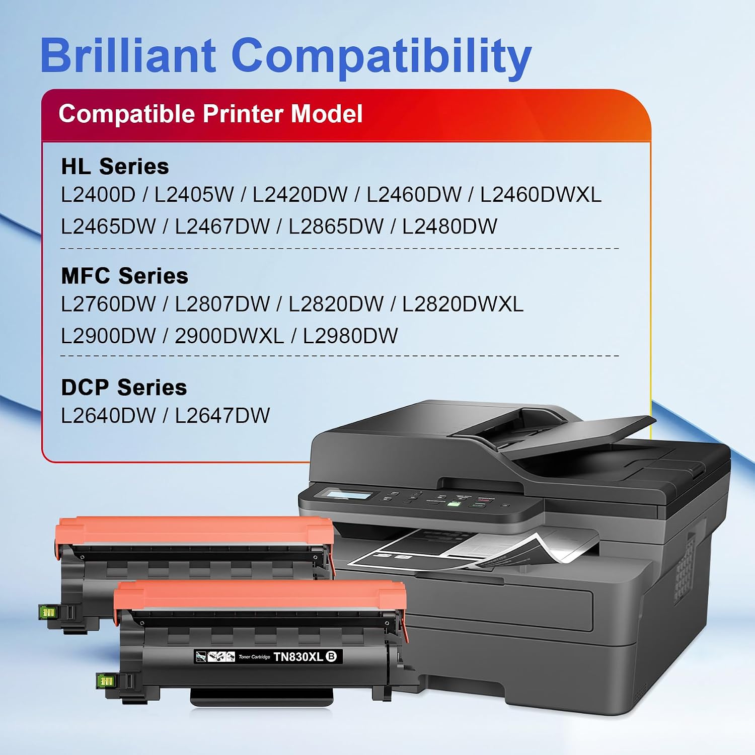 Detalle de Toner Kingdom TN830XL Black Toner Cartridges