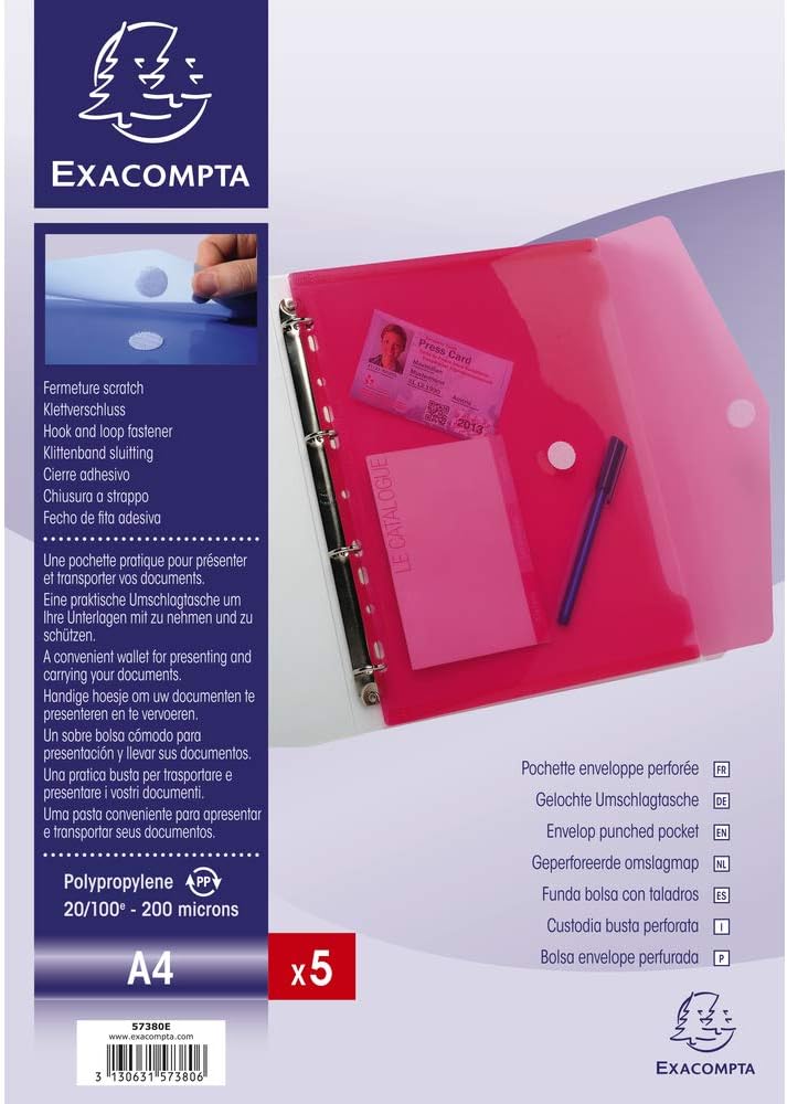 Thumbnail 2 de Exacompta 57380E bolsa 5 fundas multitaladros