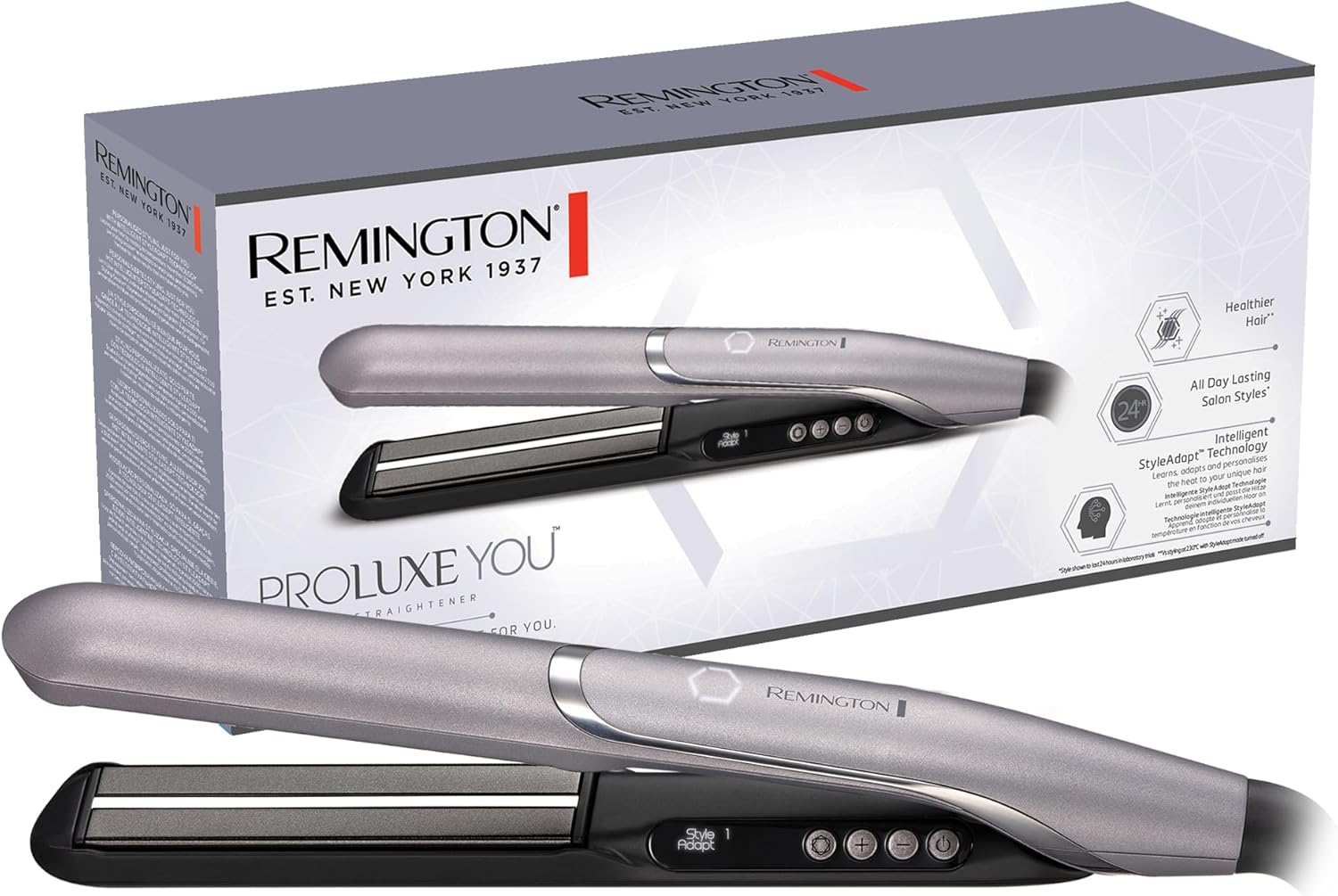 Remington Lisseur cheveux PROluxe You S9880 – StyleAdapt Intelligent, plaques céramique diamantées 110 mm
