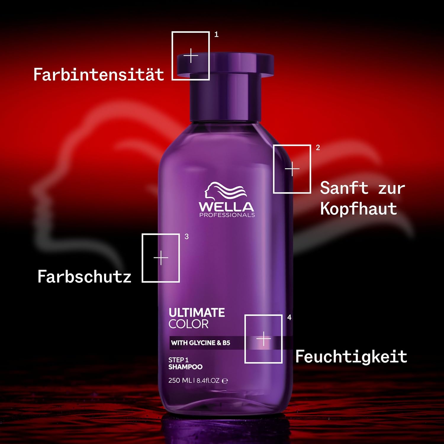 Thumbnail 4 de Wella Professionals Ultimate Color Shampoo – sulfatfrei für farbgeschütztes, beruhigtes Haar (Schritt 1)