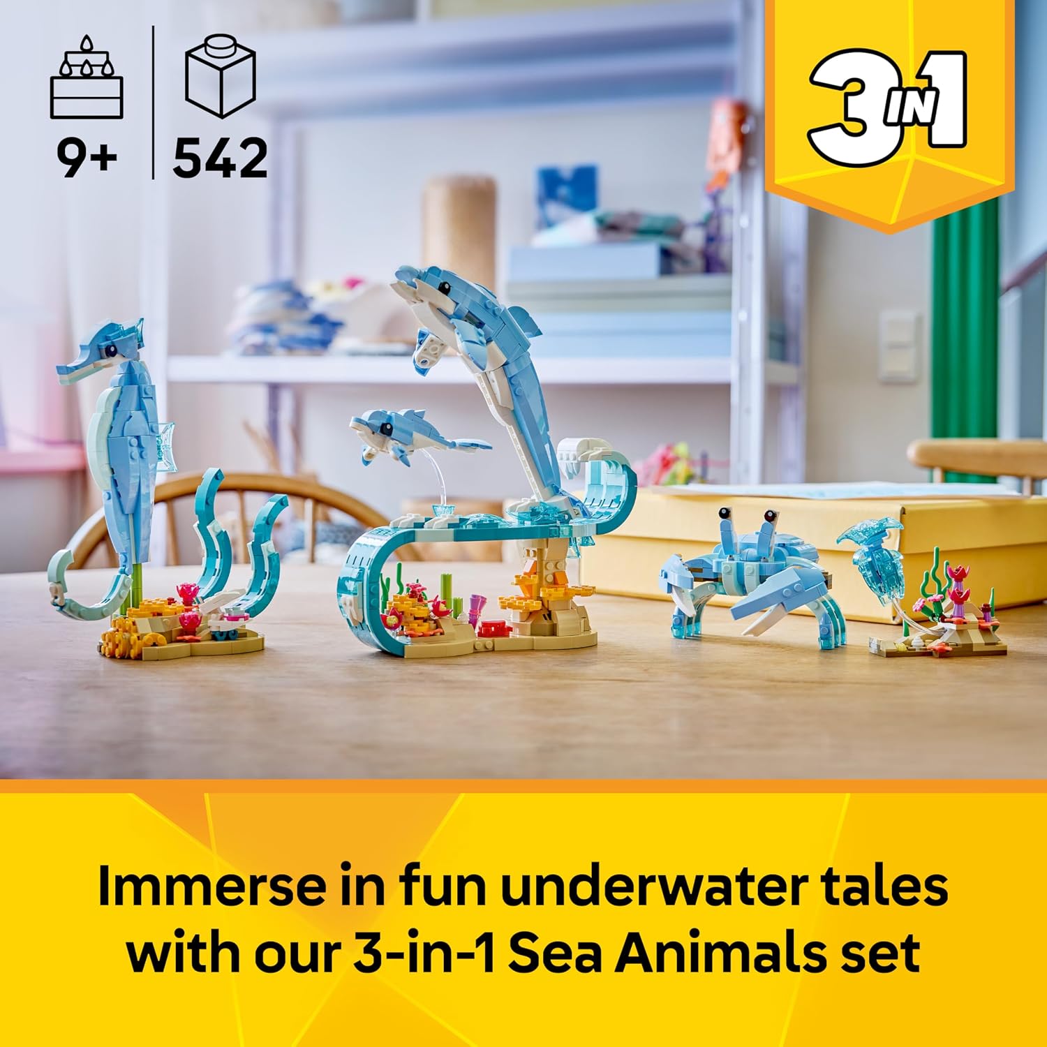 Detalle 2 de LEGO 31385 Sea Animals 3in1 Dolphin Set