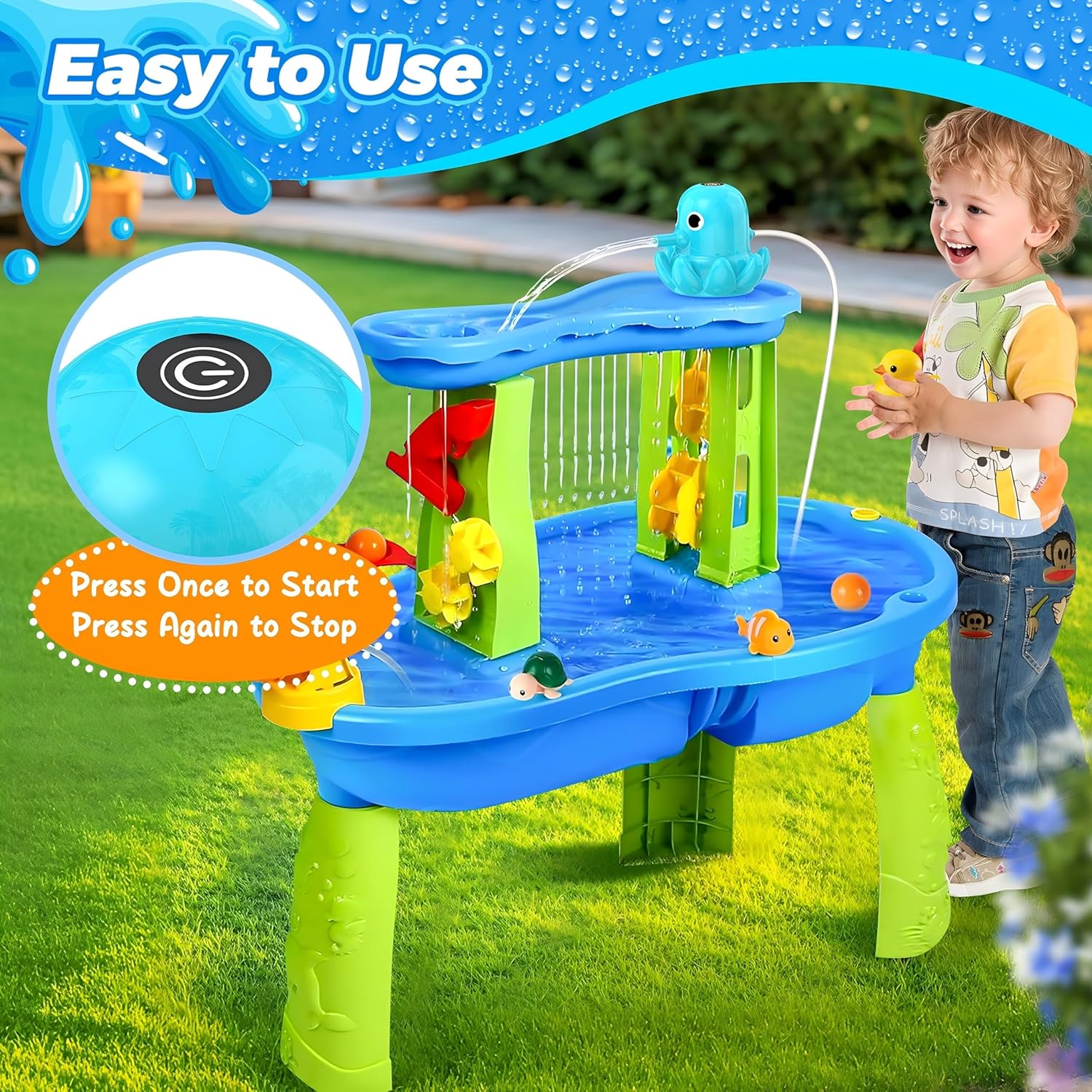 Thumbnail 3 de Hinastar Water Table Pump (Cordless Octopus, Magnetic Base) for Continuous Outdoor Water Play