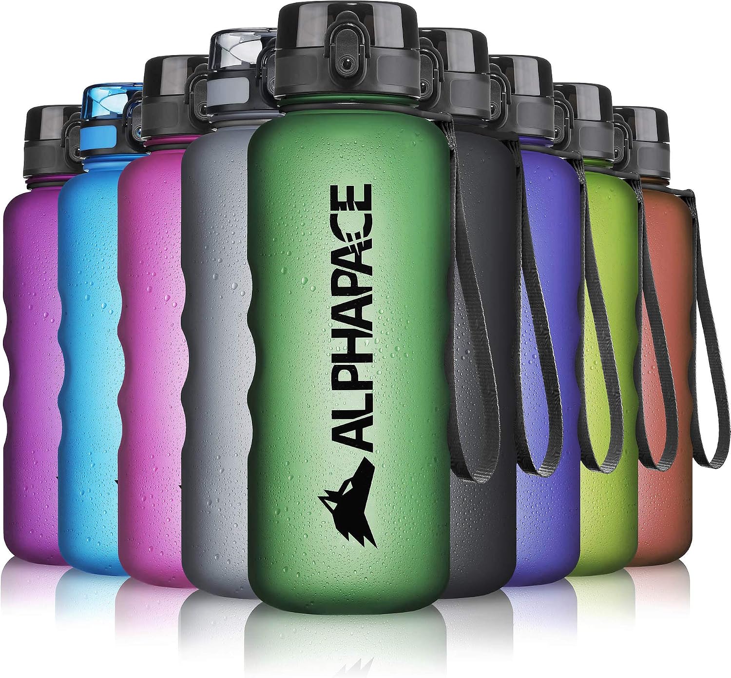 Detalle 2 de ALPHAPACE 350ml Tritan Sports Bottle with Fruit Infuser, Black