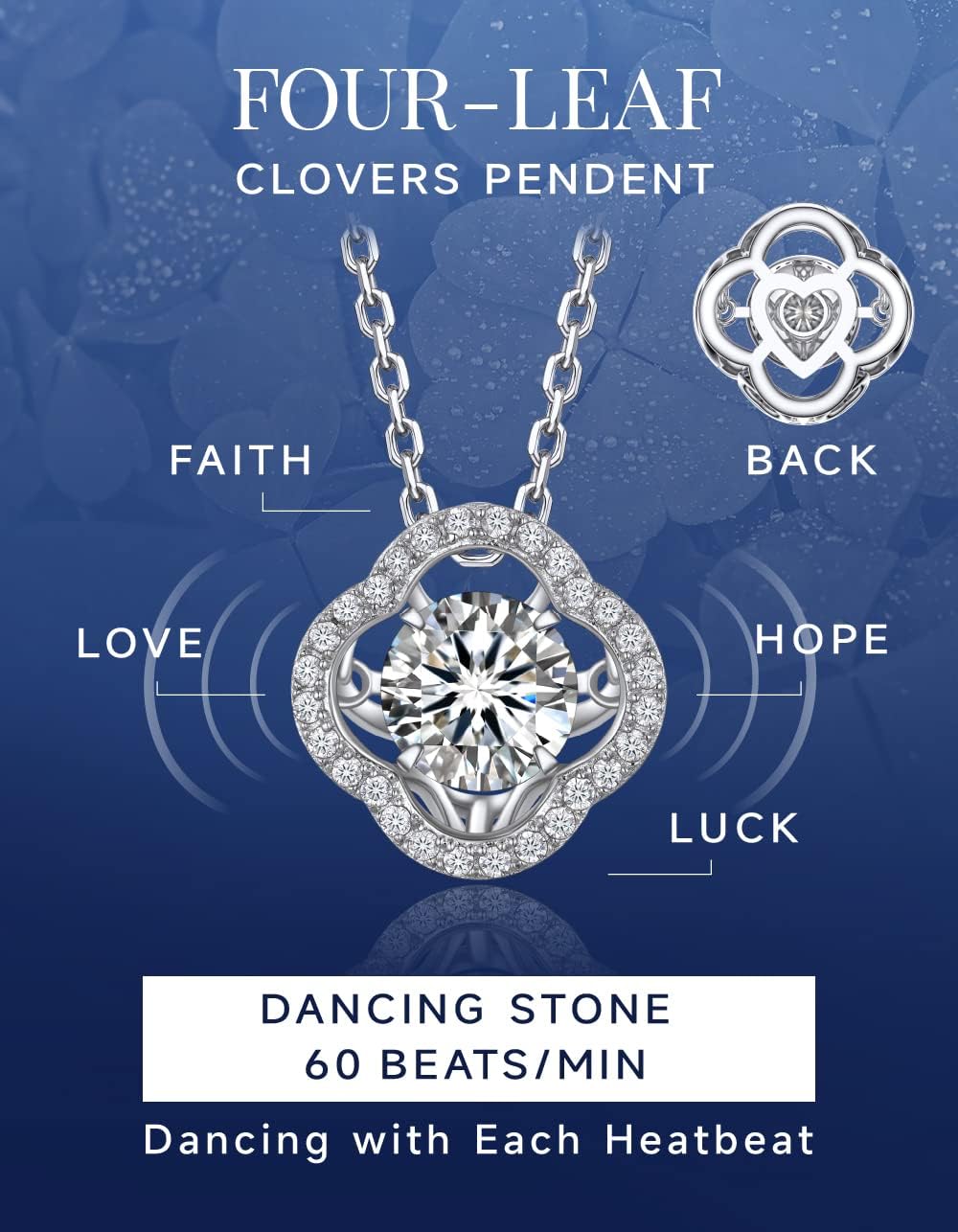 Detalle de MomentWish Collier Moissanite 1 carat đ