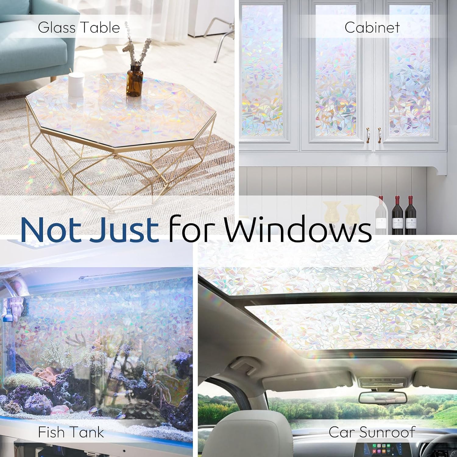 Thumbnail 6 de rabbitgoo Rainbow Window Privacy Film, 23.6" x 78.5", Static Cling
