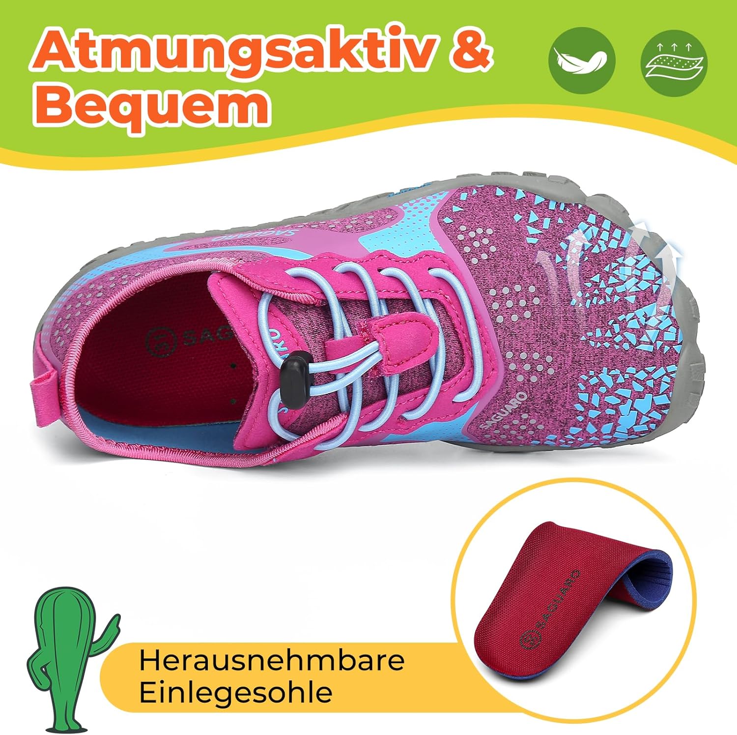 Thumbnail 2 de SAGUARO Kinder Barfußschuhe 24 bis 36