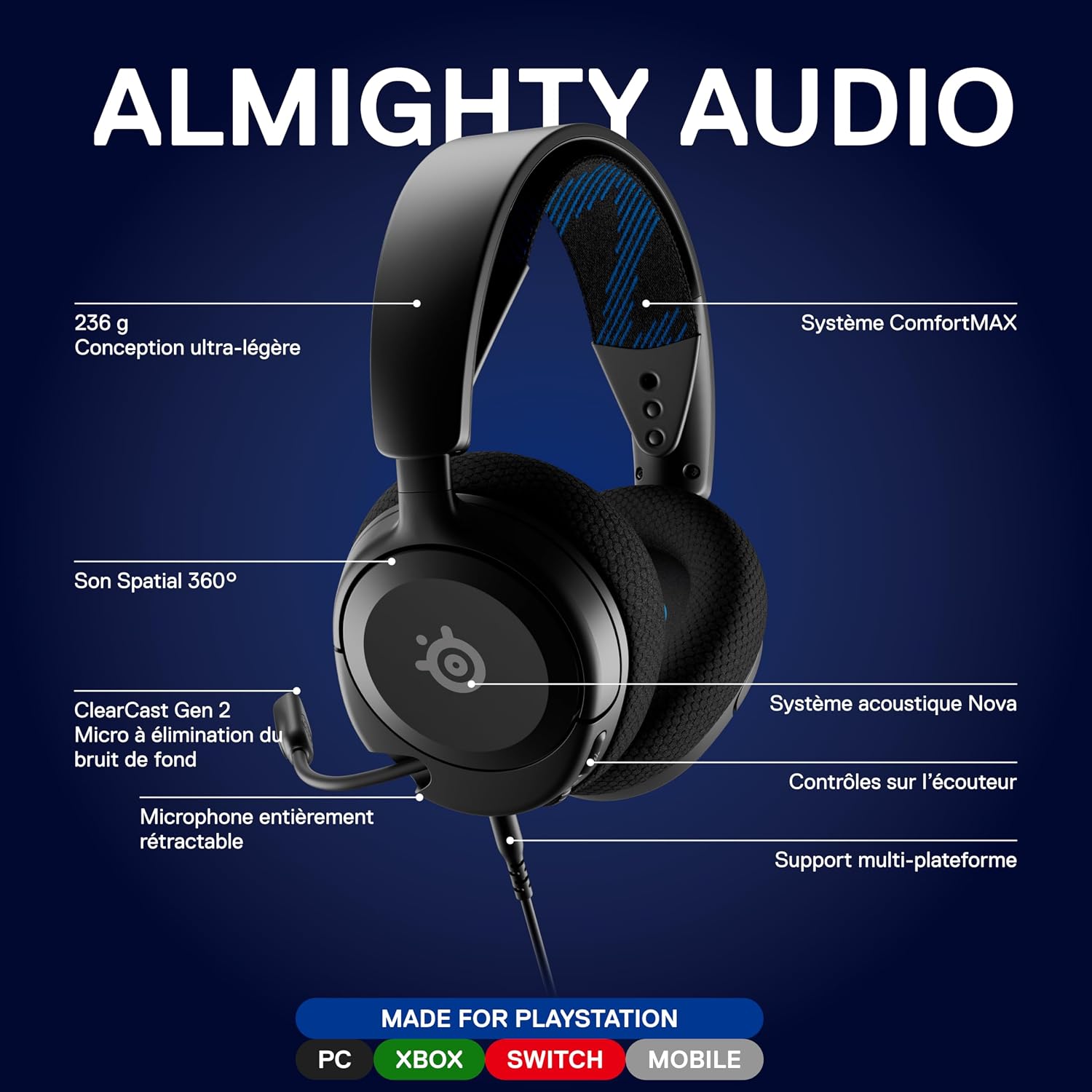 Thumbnail 1 de SteelSeries Arctis Nova 1P Casque multi-système