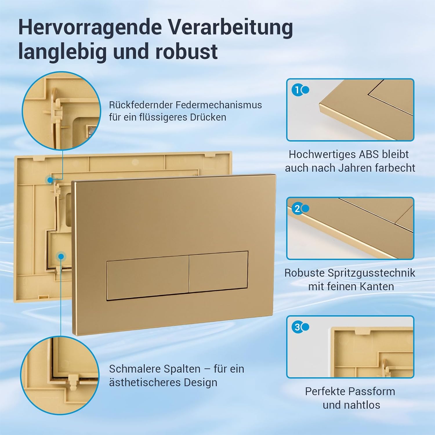 Thumbnail 2 de Mendorio WC Drückerplatte für Geberit 2-Spülung