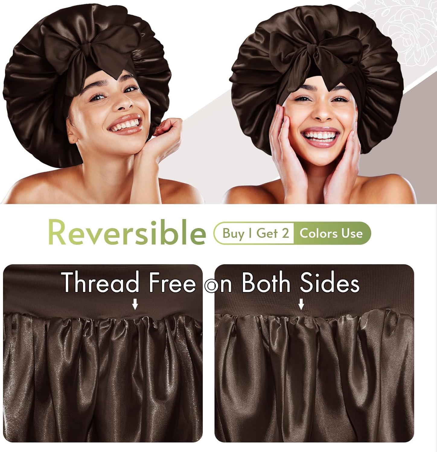 Thumbnail 1 de Reversible Silk Hair Bonnet for Sleep