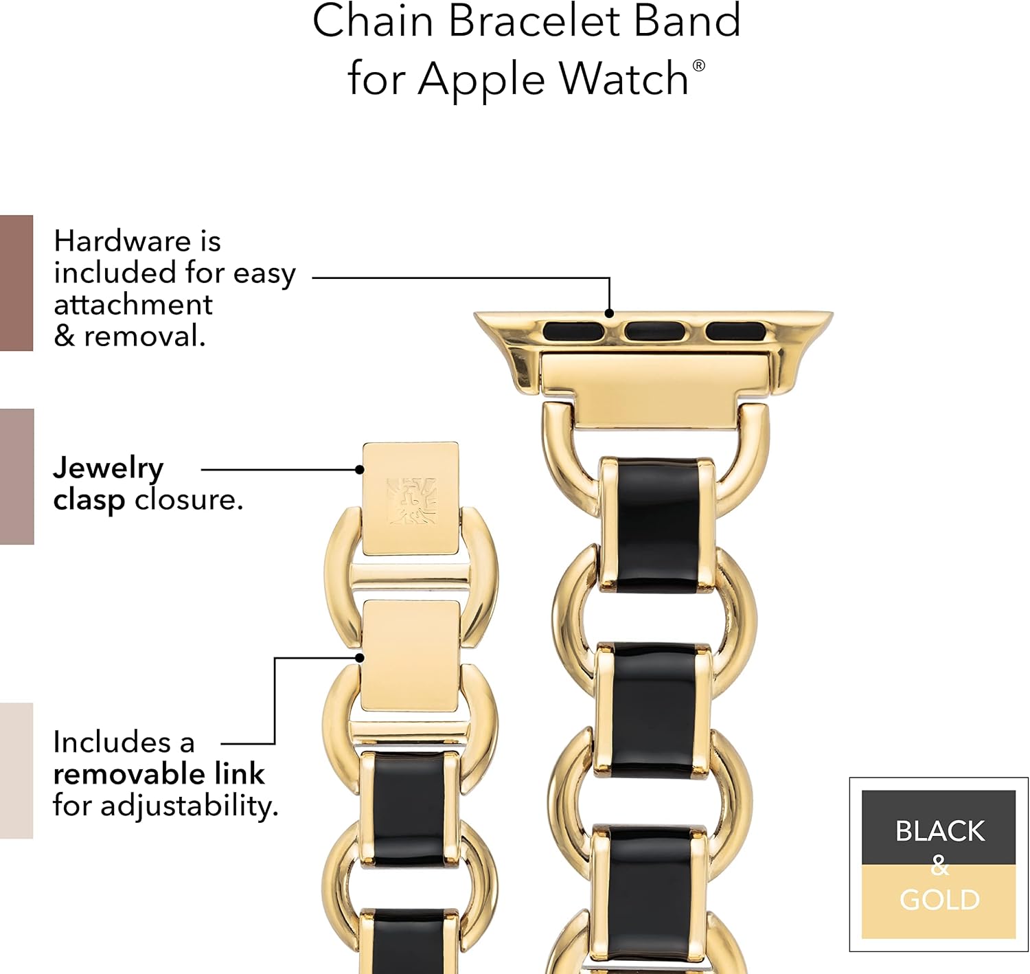 Detalle 2 de Anne Klein Fashion Chain Bracelet for Apple Watch