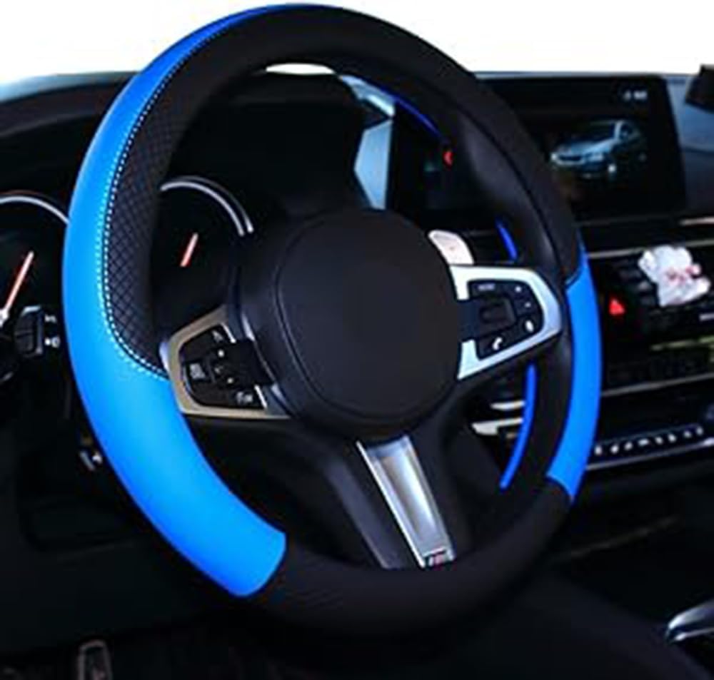 Thumbnail 6 de Microfibre Leather Steering Wheel Cover Purple