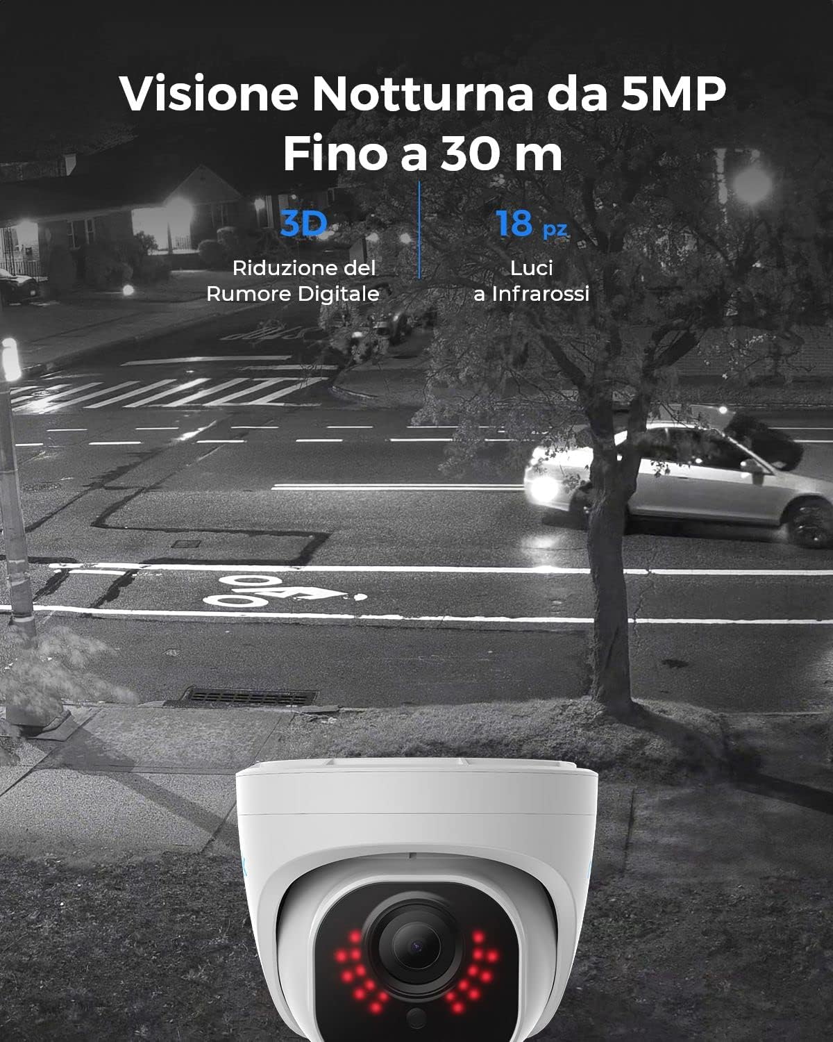 Thumbnail 2 de Reolink RLC-520A 5MP Telecamera Esterno PoE con rilevamento uomo/veicolo/animale e audio