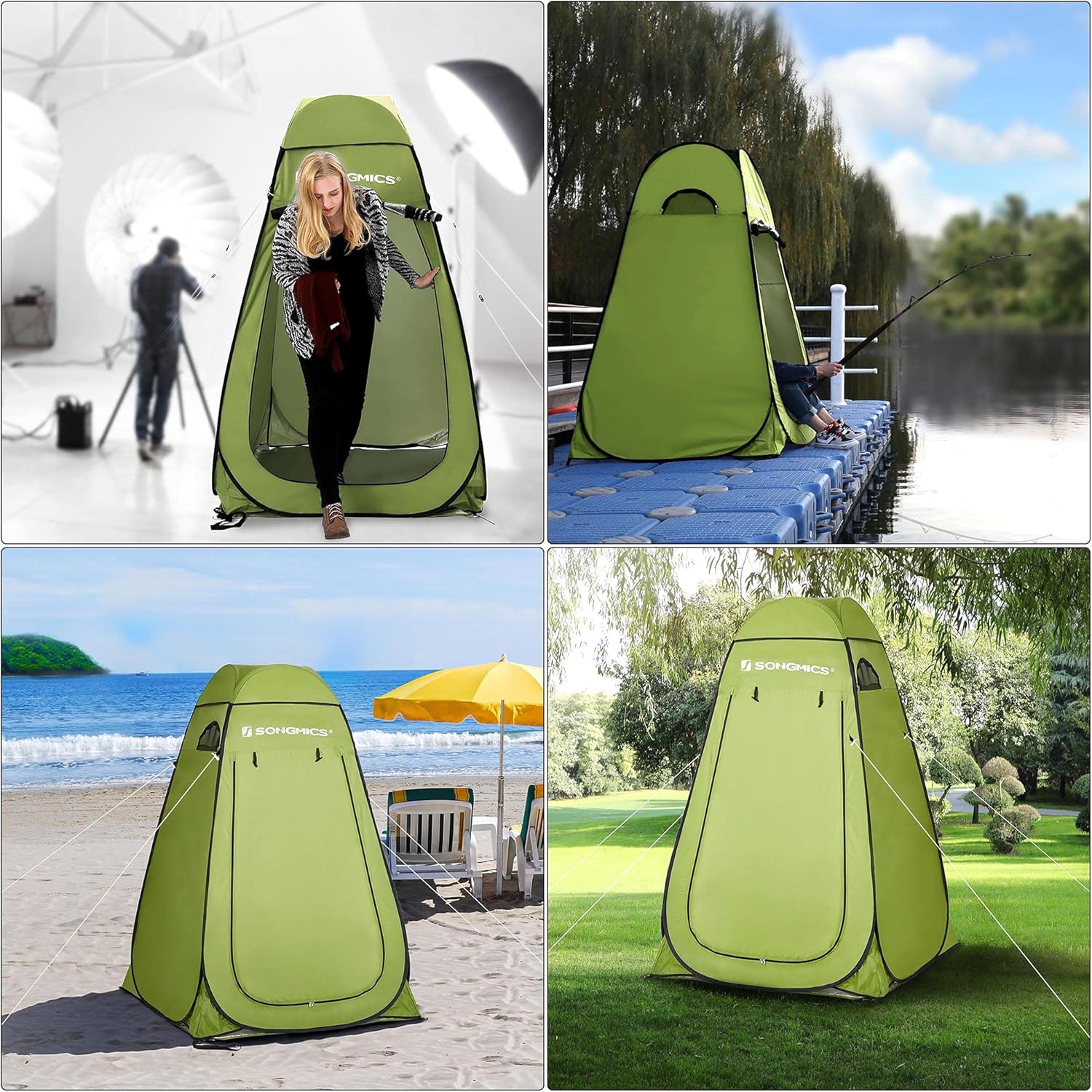 Thumbnail 2 de SONGMICS Portable Pop up Tent Dressing Room Privacy Shelter with Zippered Carrying Bag