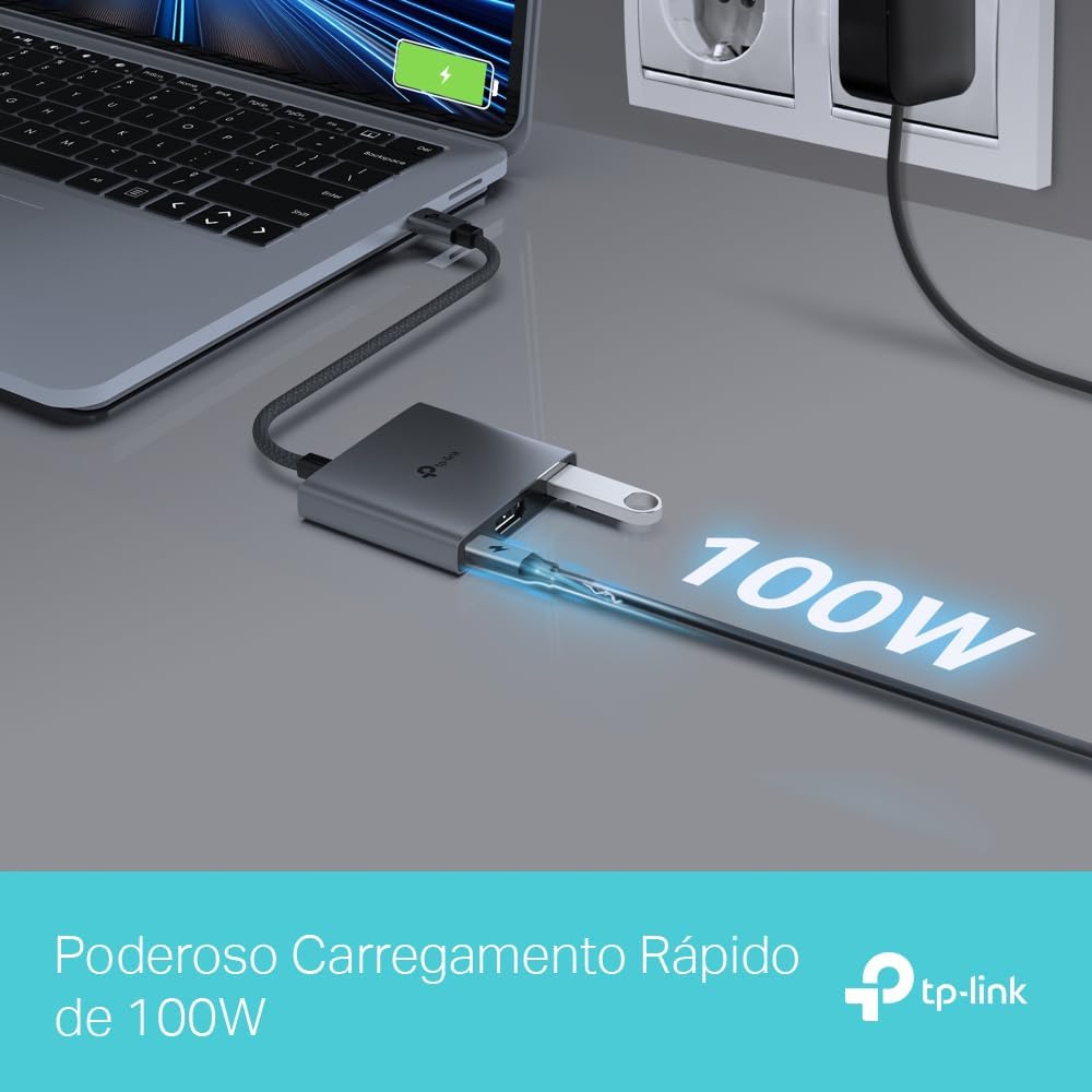 Detalle de TP-Link UH3020C USB-C 3ポートハブ、4K@60Hz HDMI・100W給電・アルミボディ