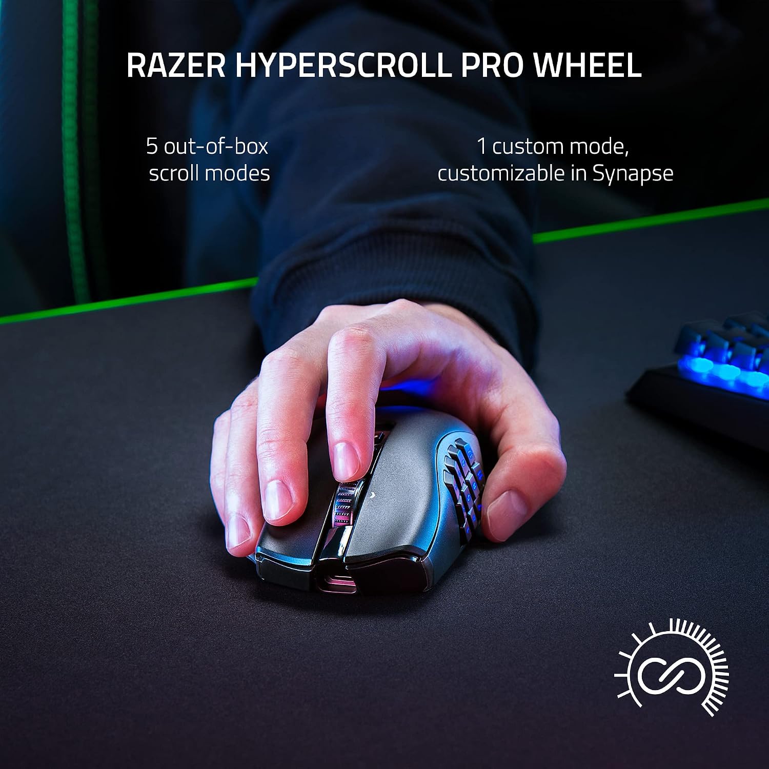 Detalle de Razer Naga V2 Pro Wireless Mouse with 19+ Buttons ⚡