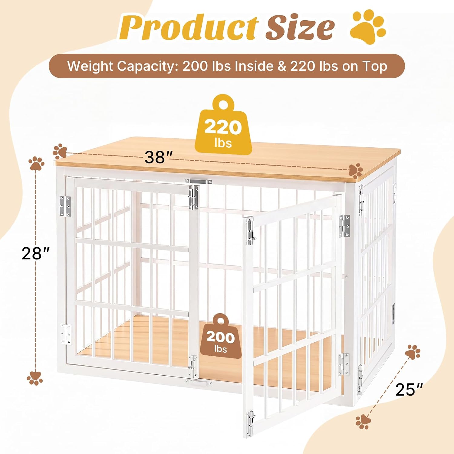 Thumbnail 6 de DUMOS Dog Crate Furniture 38-Inch