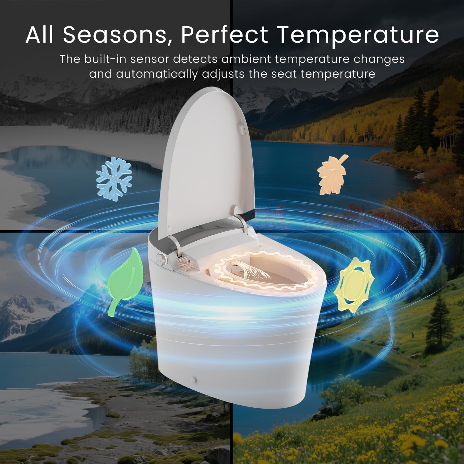 Thumbnail 4 de CANEST FC-001 Smart Bidet Toilet with Auto Open/Close and 17" ADA Height