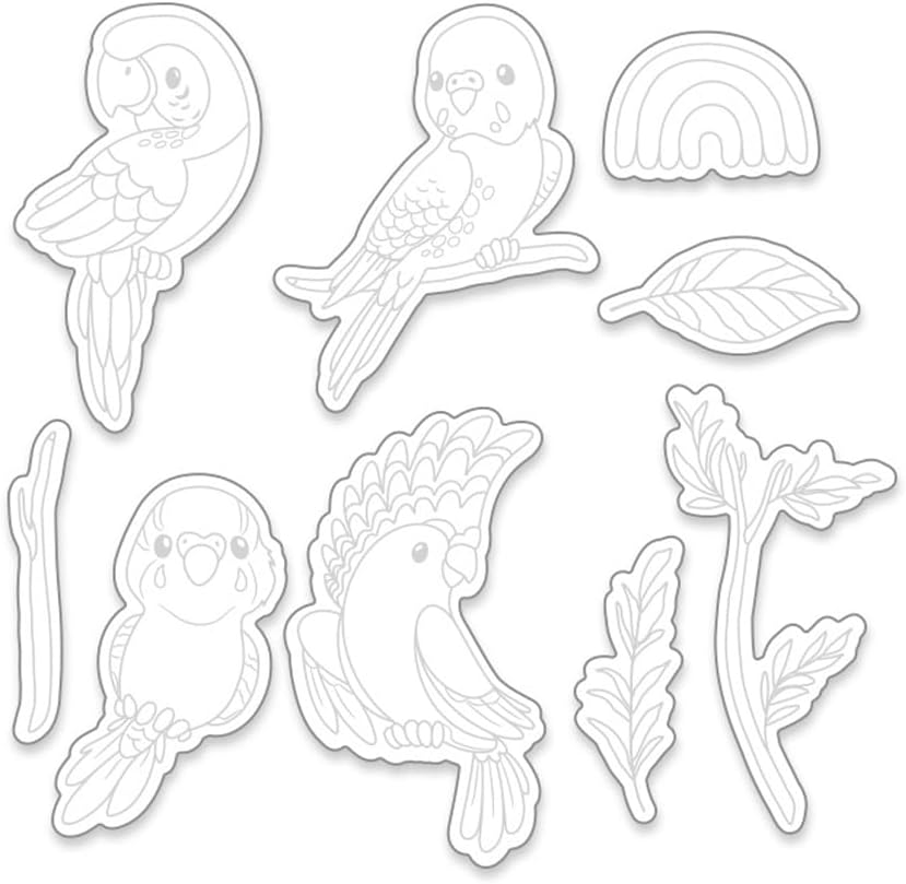 Thumbnail 6 de LZBRDY Clear Stamp and Metal Cutting Dies Set, 5.5 x 5.5 Inches