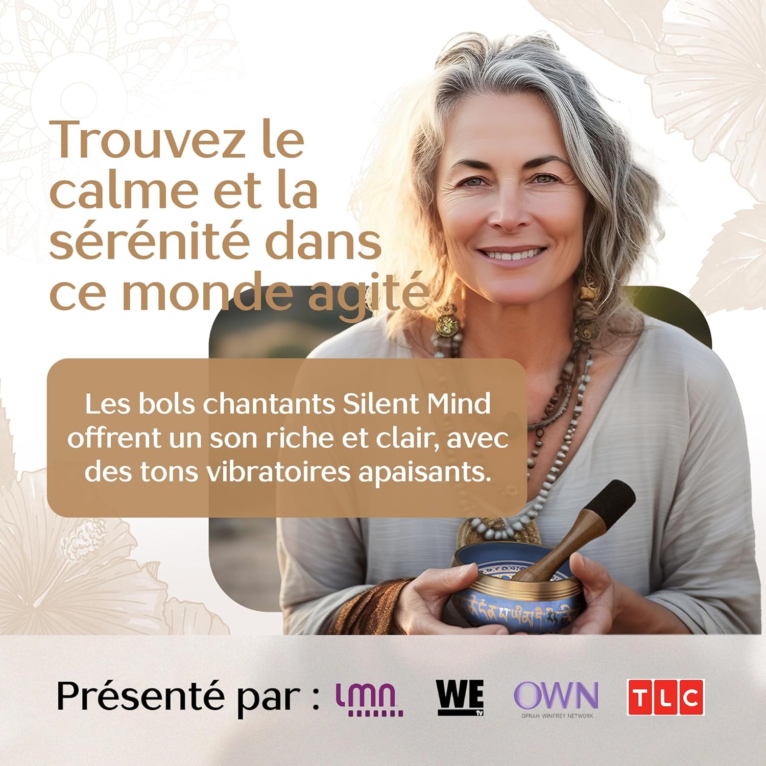 Thumbnail 4 de Bol Chantant Tibétain Silent Mind « anti-stress » fait main (Himalaya) – avec maillet et coussin