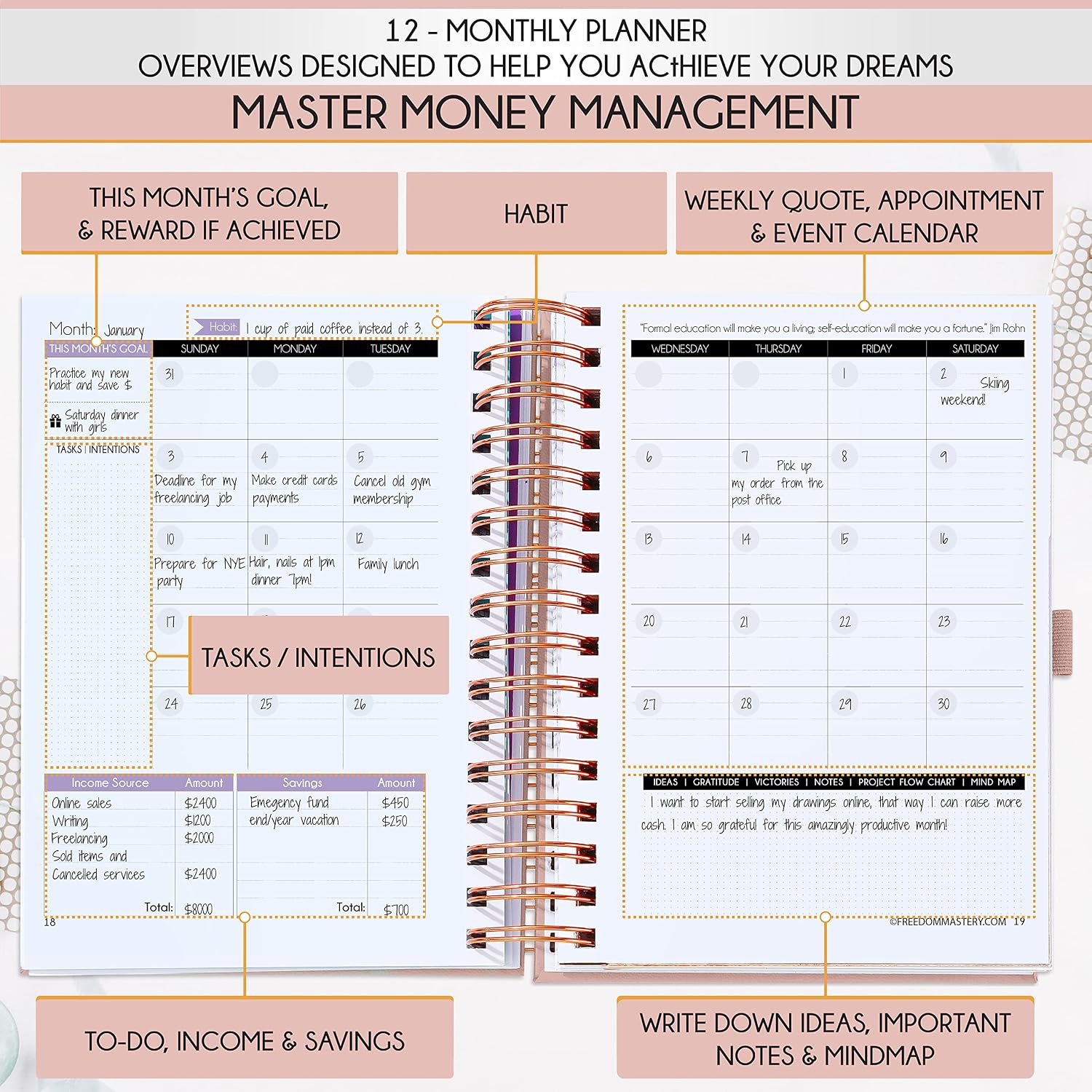 Thumbnail 4 de Budget Planner and Monthly Bill Organizer: A Practical A5 Finance Journal