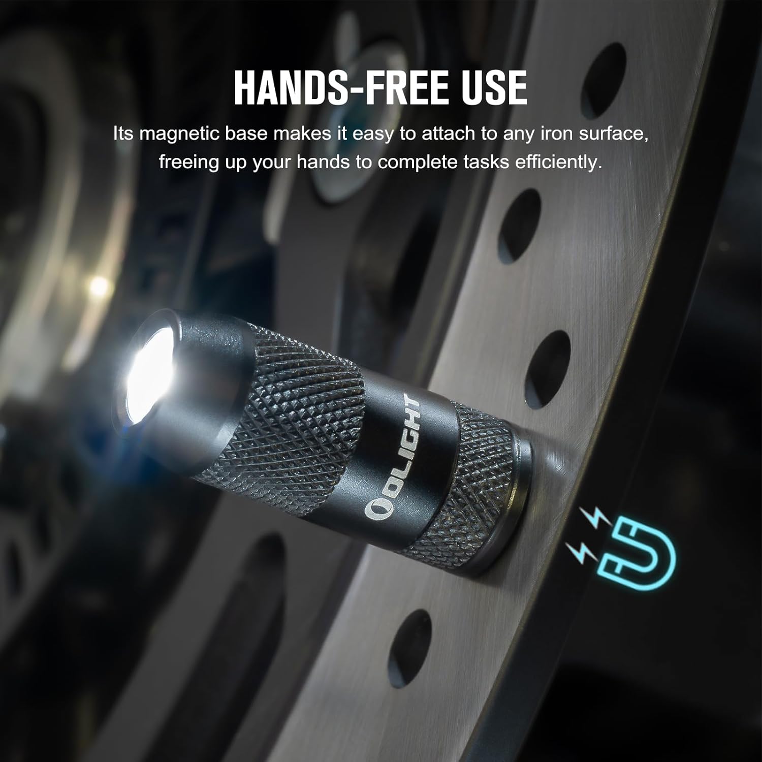 Detalle 2 de Olight iMini 2 keychain torch (50 lumens) – rechargeable mini EDC with magnetic base