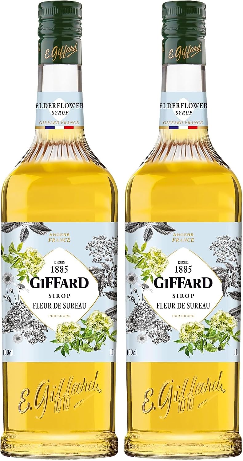 Detalle 2 de GIFFARD Sirop Fleur de Sureau – 1 Litre, fabrication française