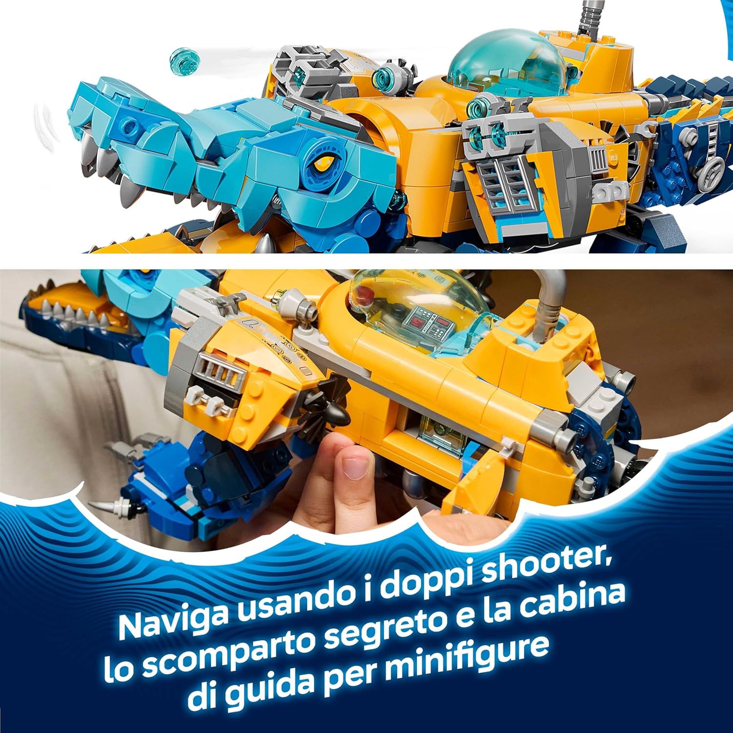 Thumbnail 4 de LEGO DREAMZzz 2 in 1 Sottomarino Coccodrillo 71512 – 3 Minifigure, 2 Ragni e Creatura del Tesoro Blu