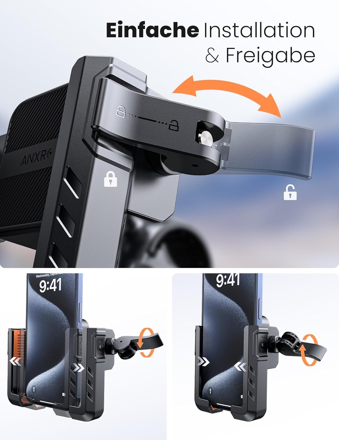 Thumbnail 5 de ANXRE Handyhalterung Fahrrad Lenker 360°