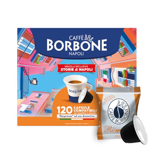 Detalle de Caffè Borbone Miscela Exclusive Storie di Napoli - 120 Capsule Compatibili Nespresso®