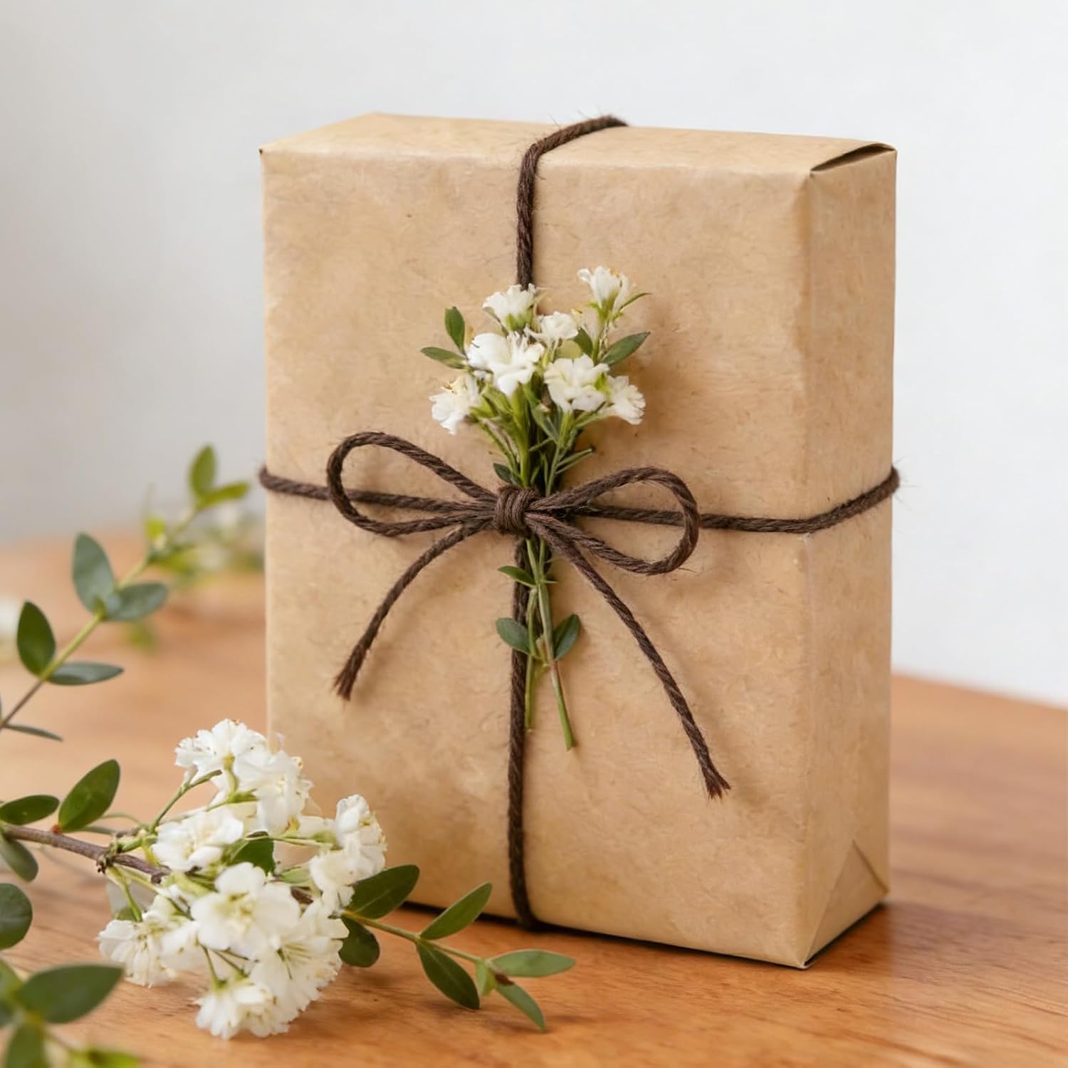 Detalle de jijAcraft 2mm Jute Schnur Braun – 100 m für DIY, Geschenkverpackung und Garten