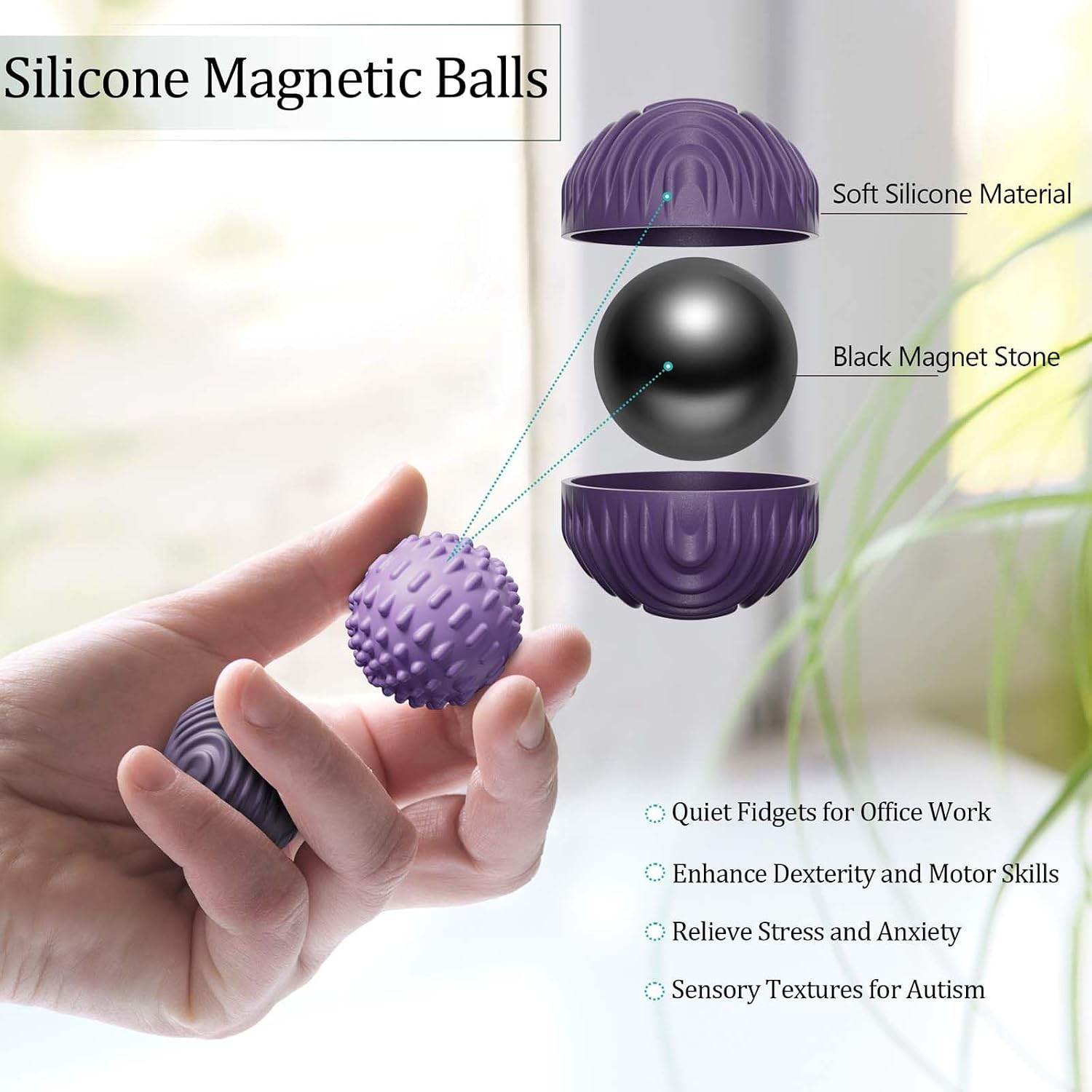 Detalle 2 de luckdoor Silicone Magnetic Balls 4PCS