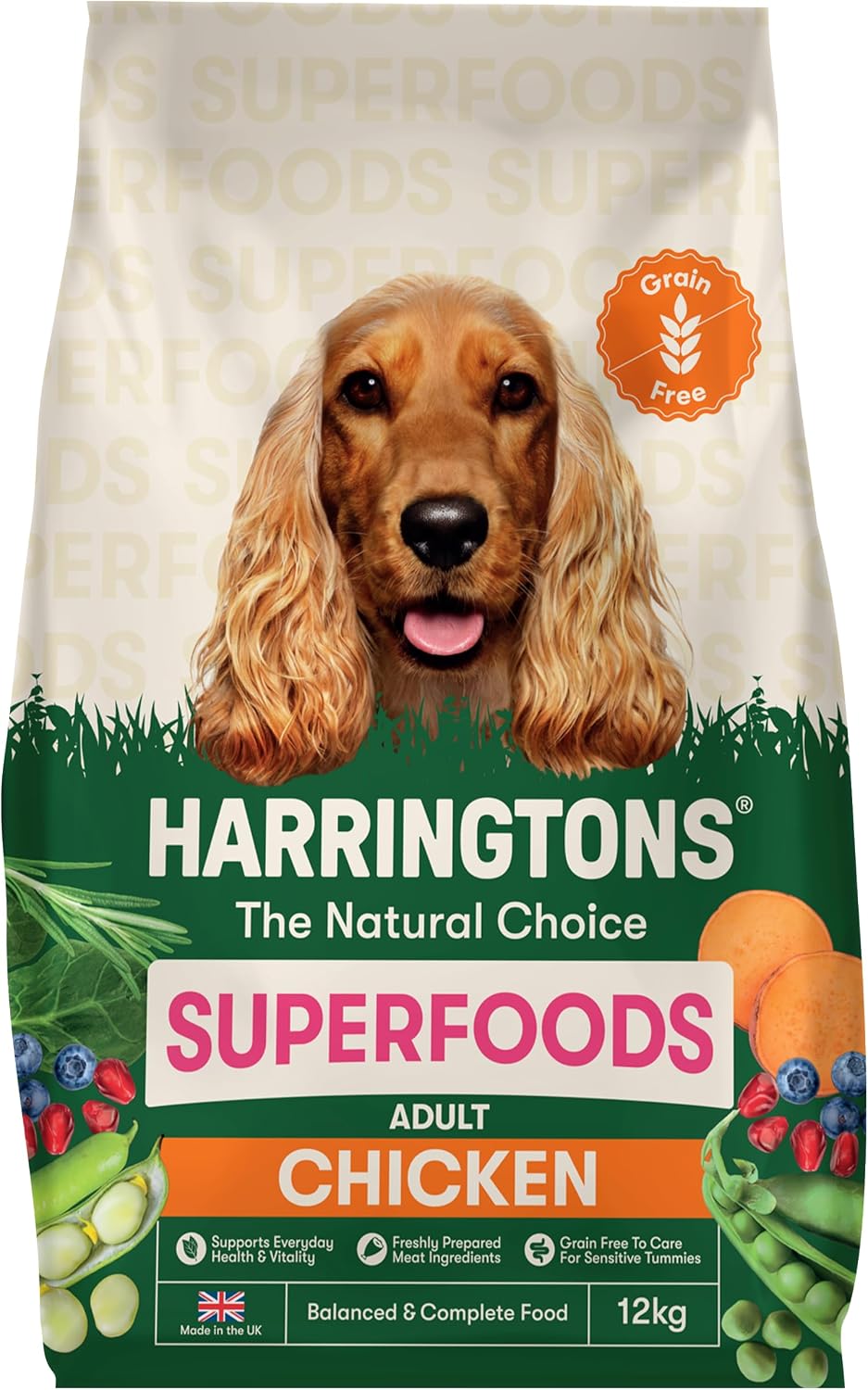 Imagen de Harringtons Superfoods Dry Adult Dog Food Chicken & Veg 12kg en OfertitasTOP