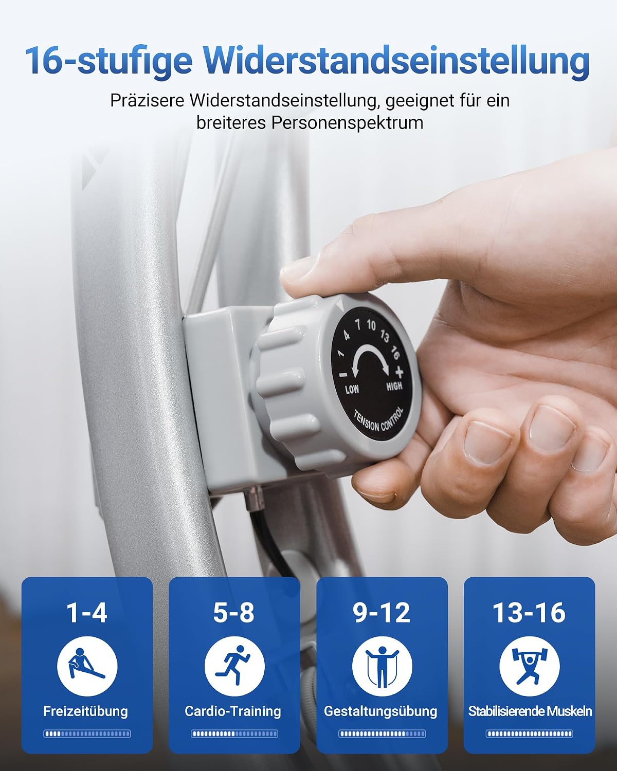 Detalle de MERACH 4-in-1 Heimtrainer 16 Stufen